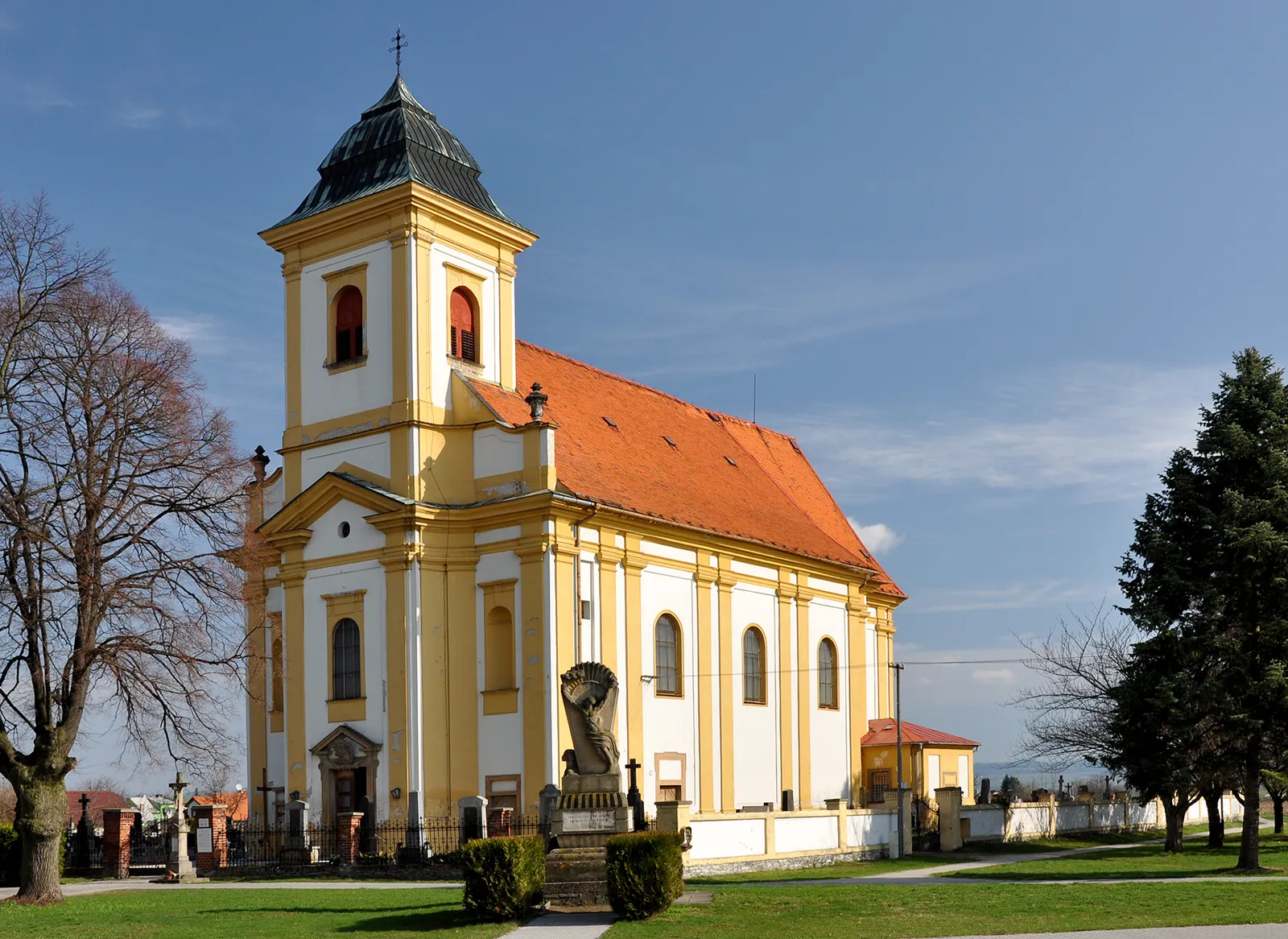 Pohled na obec Štěpánov, okres Olomouc