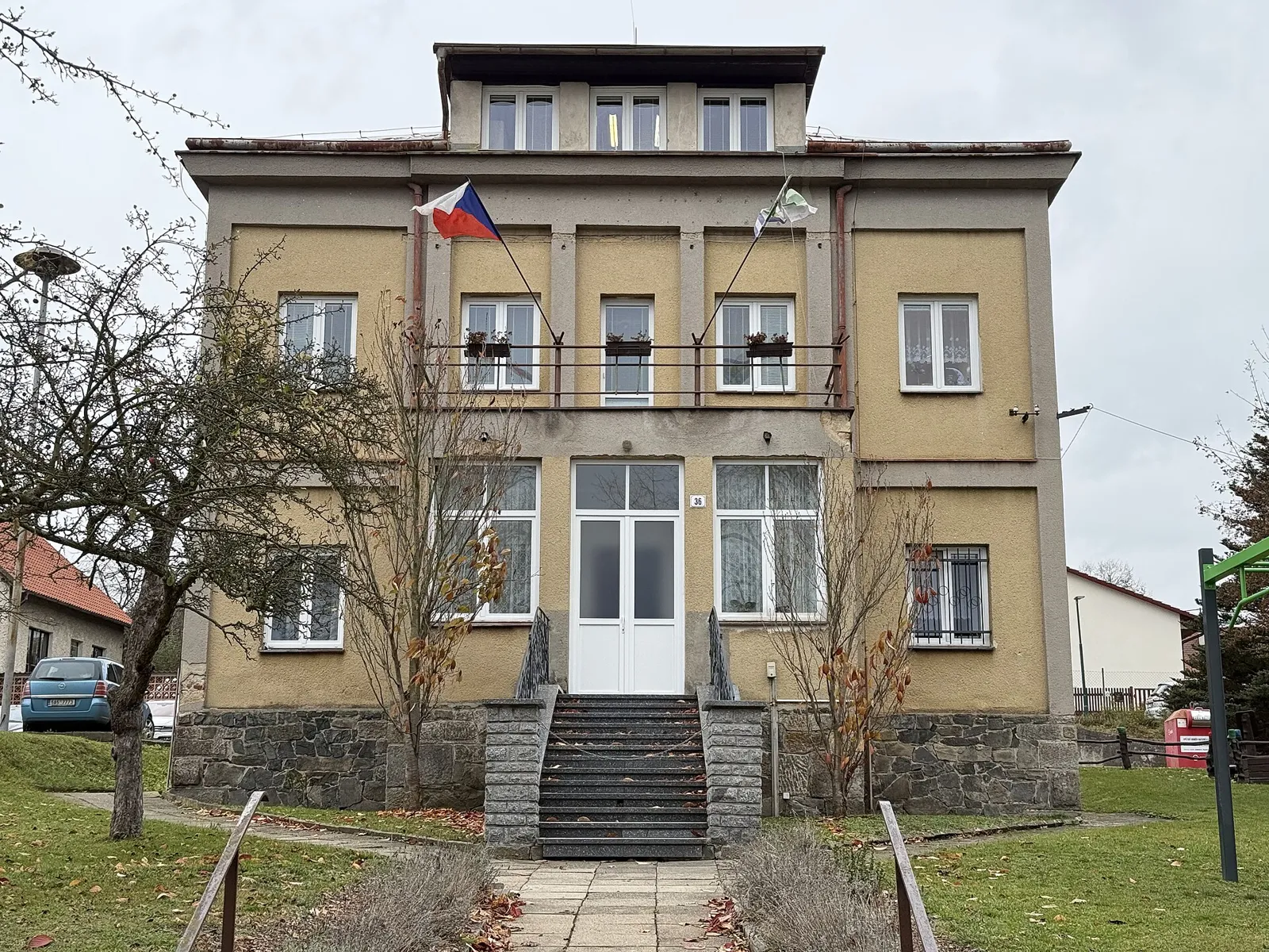 Pohled na obec Čerčany, okres Benešov