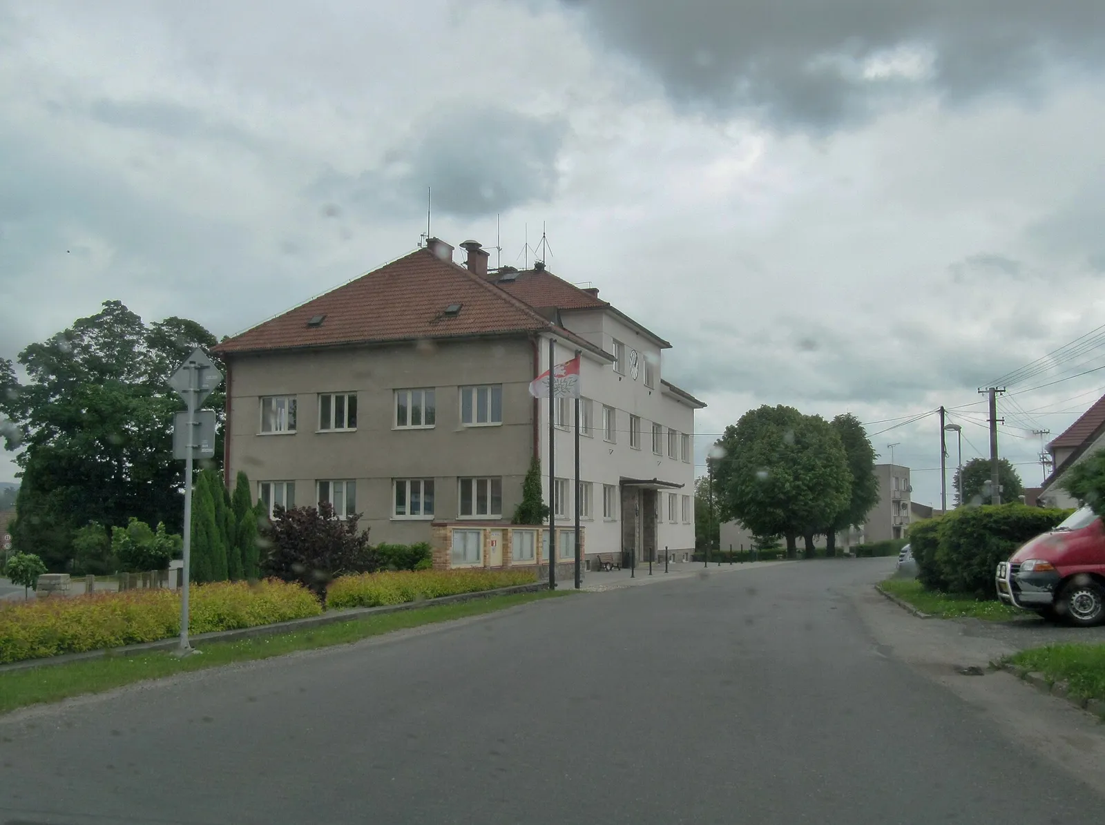 Pohled na obec Vrdy, okres Kutná Hora