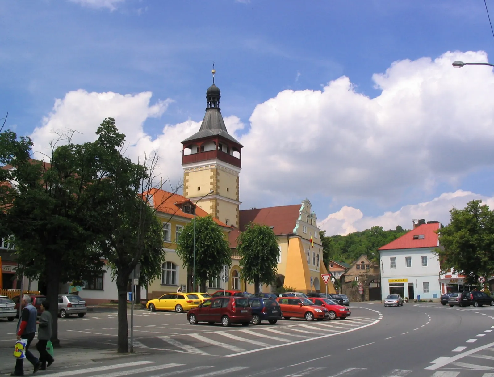Pohled na obec Dobrovice, okres Mladá Boleslav