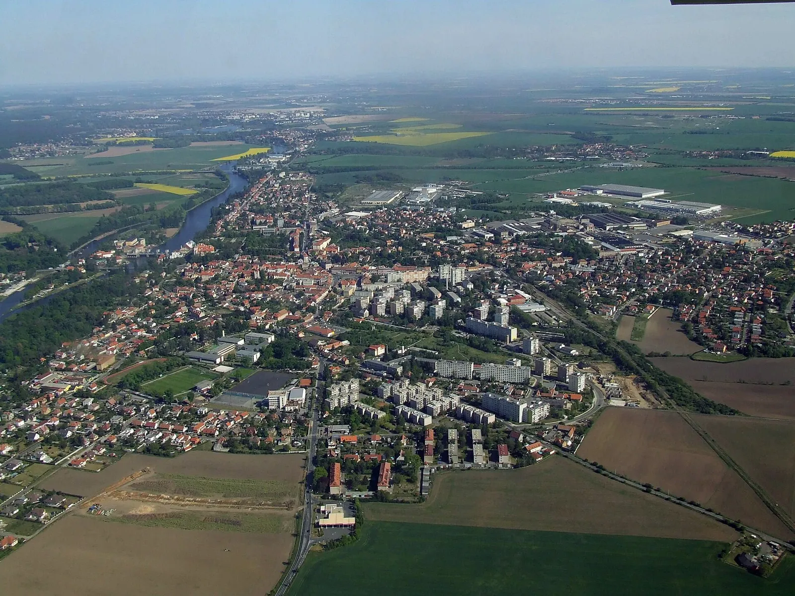 Pohled na obec Brandýs nad Labem-Stará Boleslav, okres Praha-východ