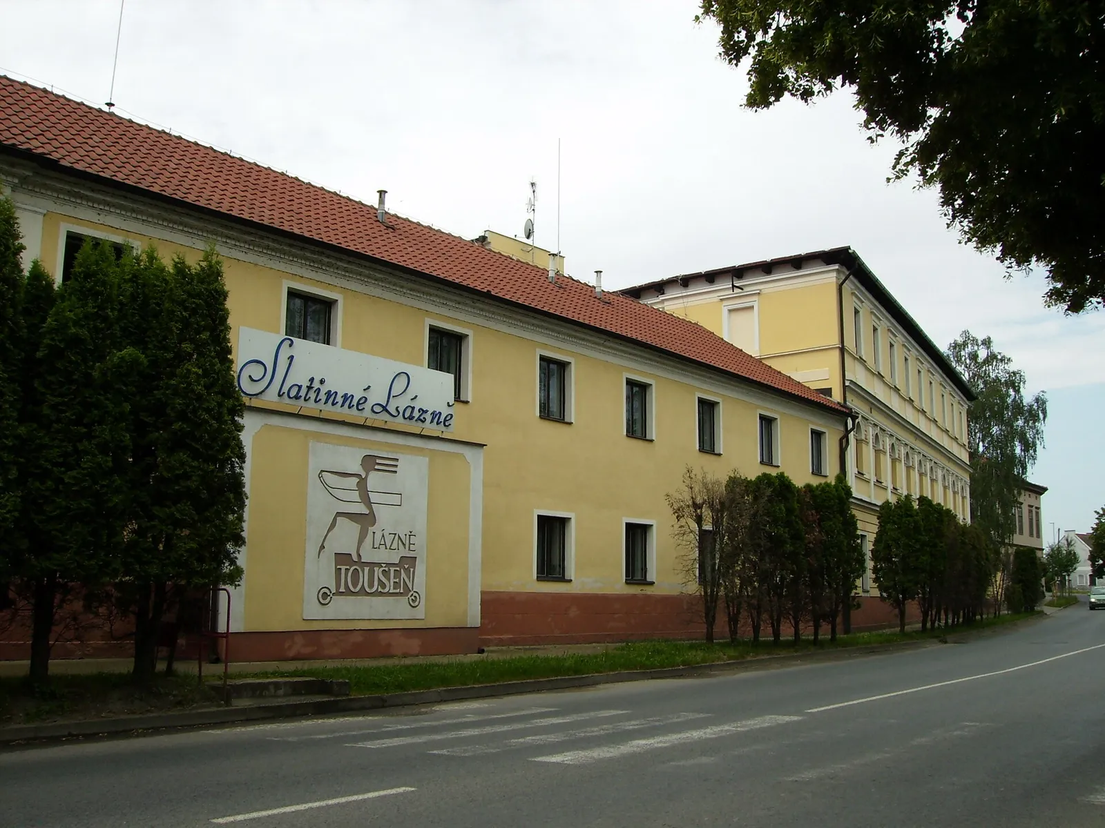 Pohled na obec Lázně Toušeň, okres Praha-východ
