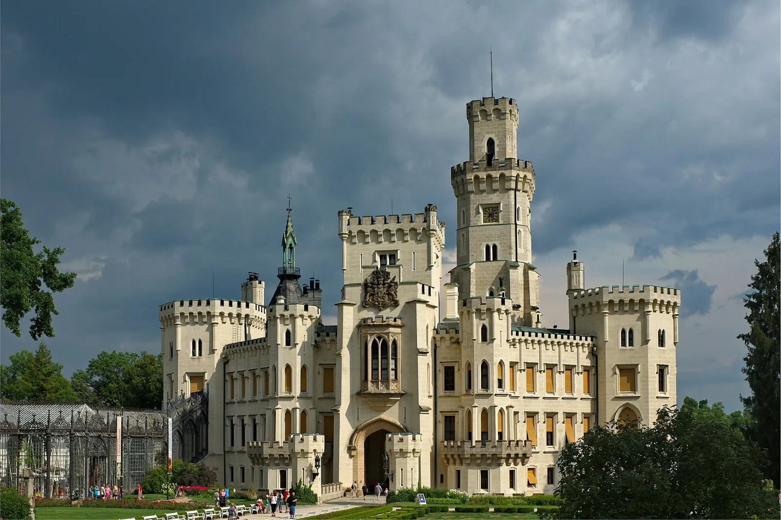 Pohled na obec Hluboká nad Vltavou, okres České Budějovice