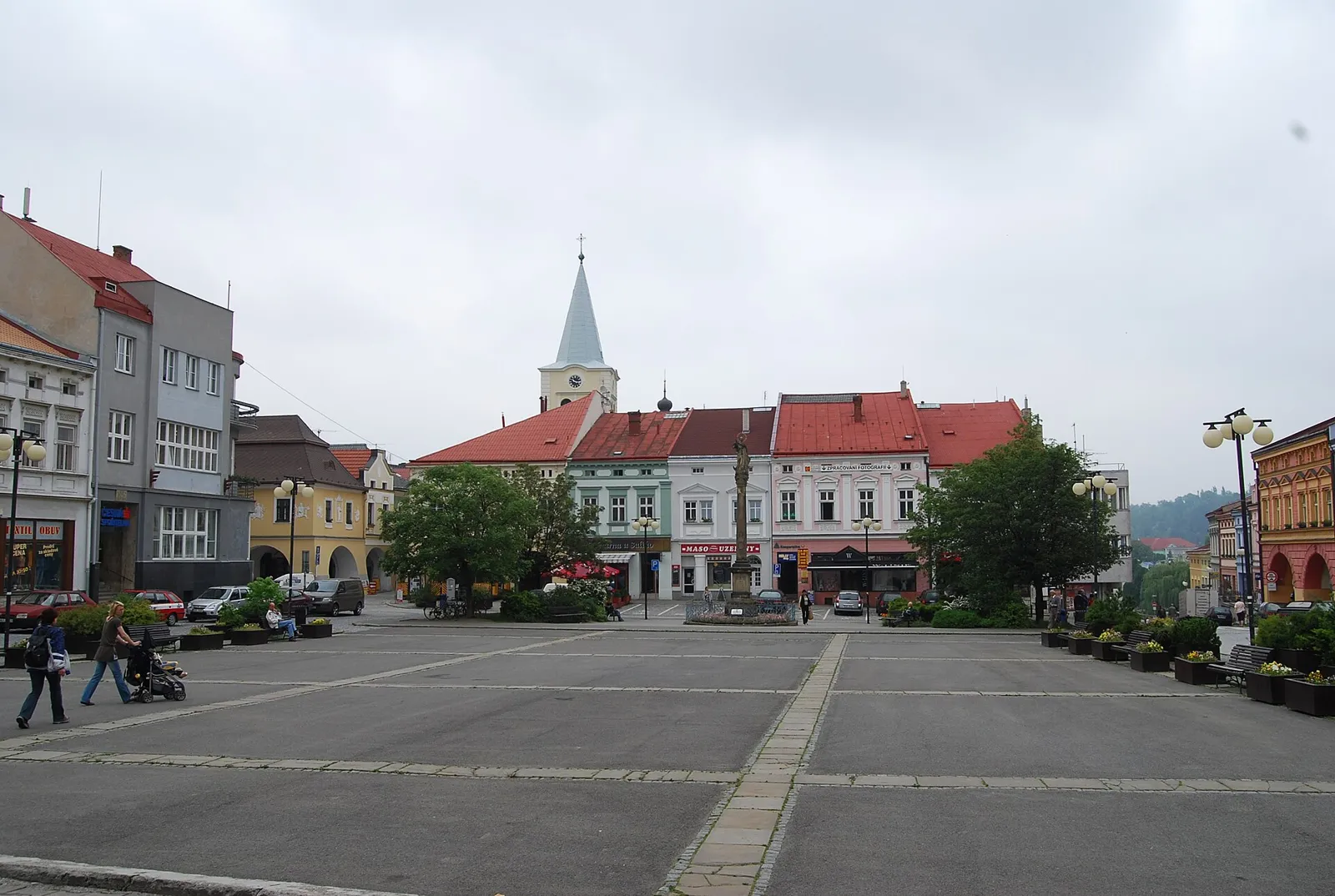 Pohled na obec Valašské Meziříčí, okres Vsetín