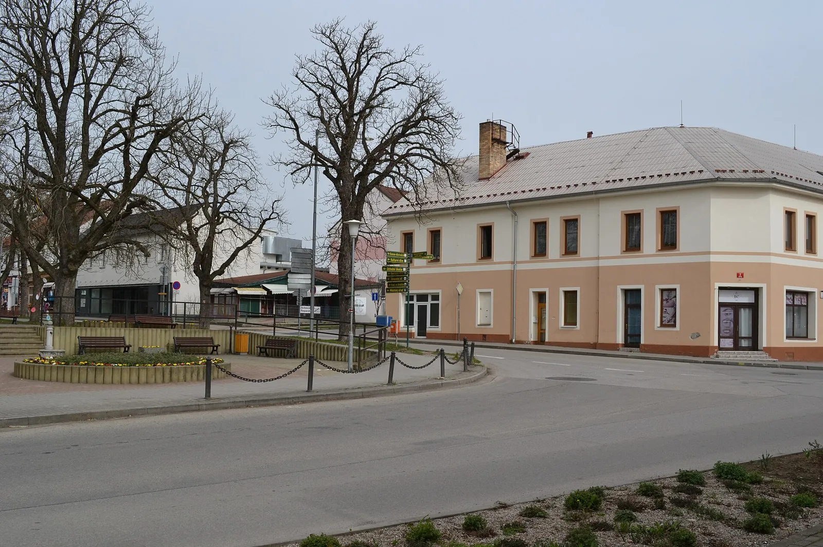 Pohled na obec České Velenice, okres Jindřichův Hradec