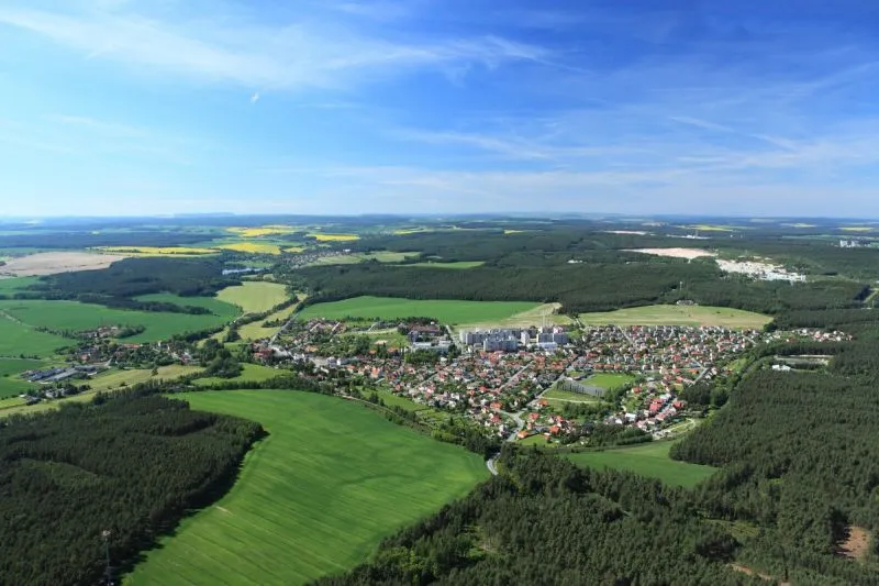 Pohled na obec Horní Bříza, okres Plzeň-sever