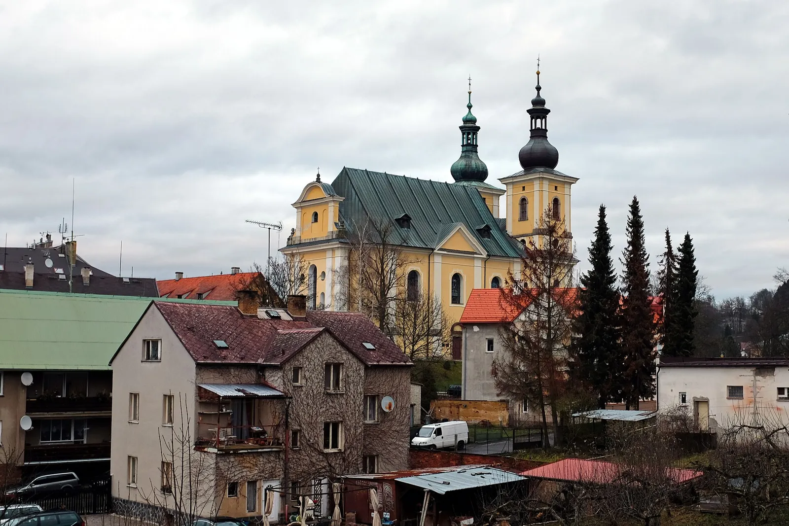 Pohled na obec Kynšperk nad Ohří, okres Sokolov