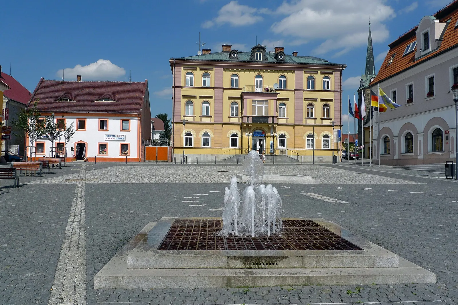 Pohled na obec Hrádek nad Nisou, okres Liberec