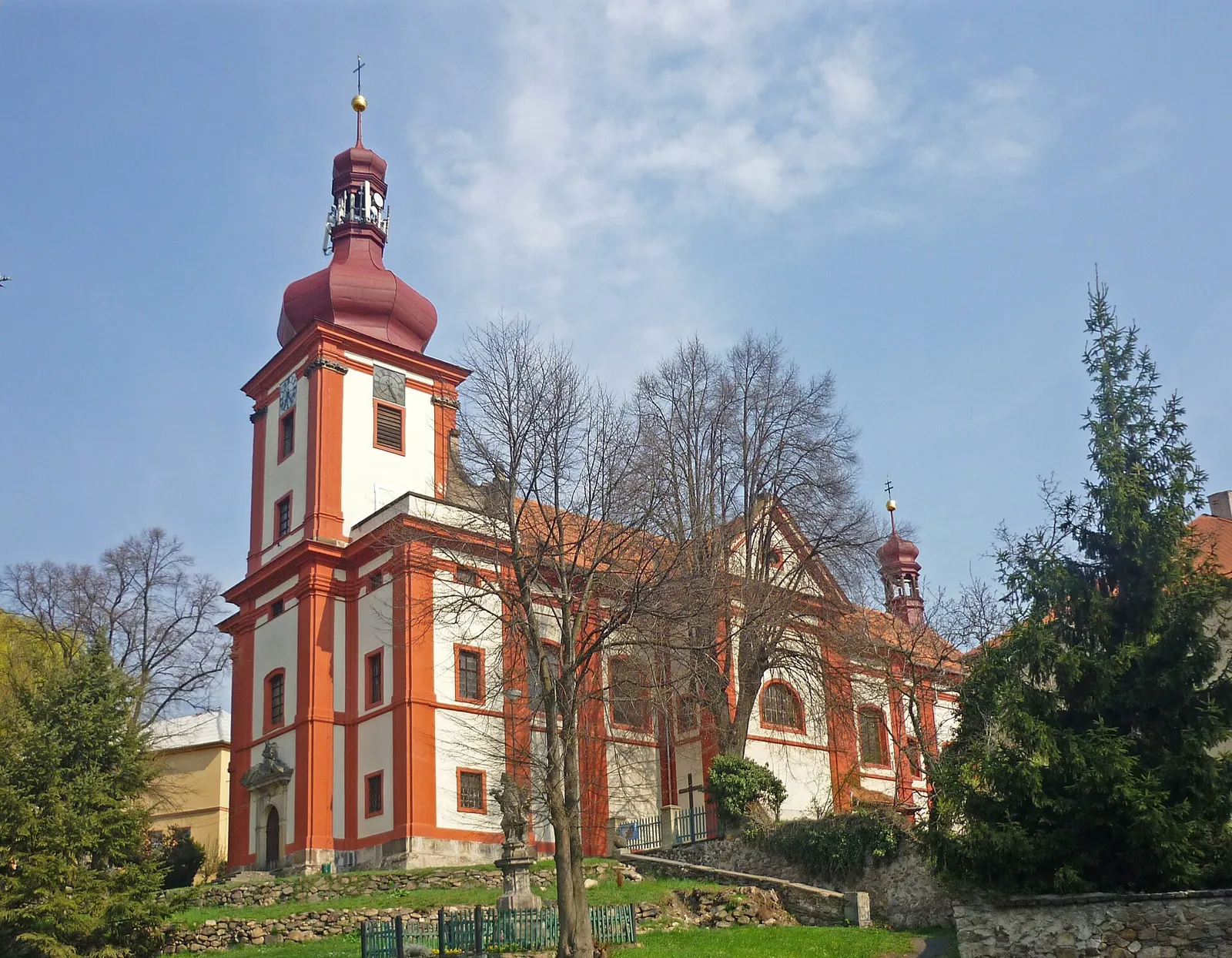 Pohled na obec Horní Jiřetín, okres Most