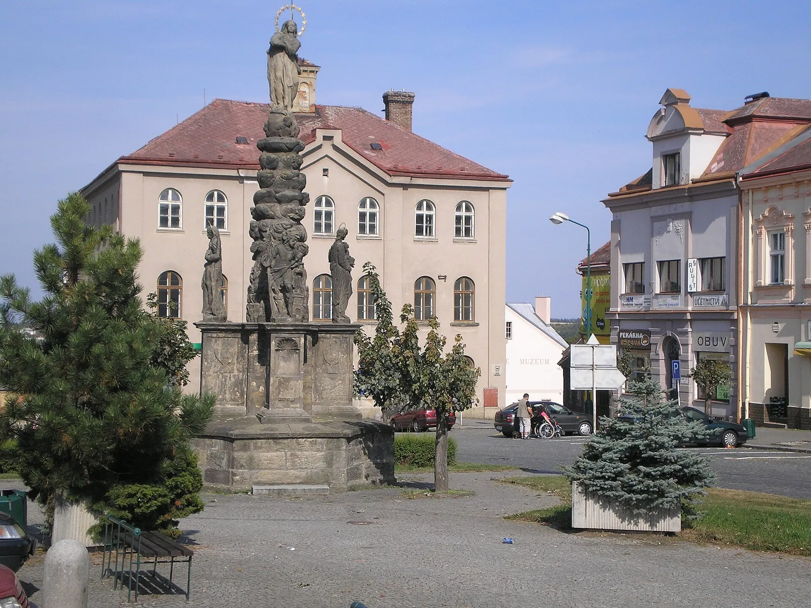 Pohled na obec Skuteč, okres Chrudim