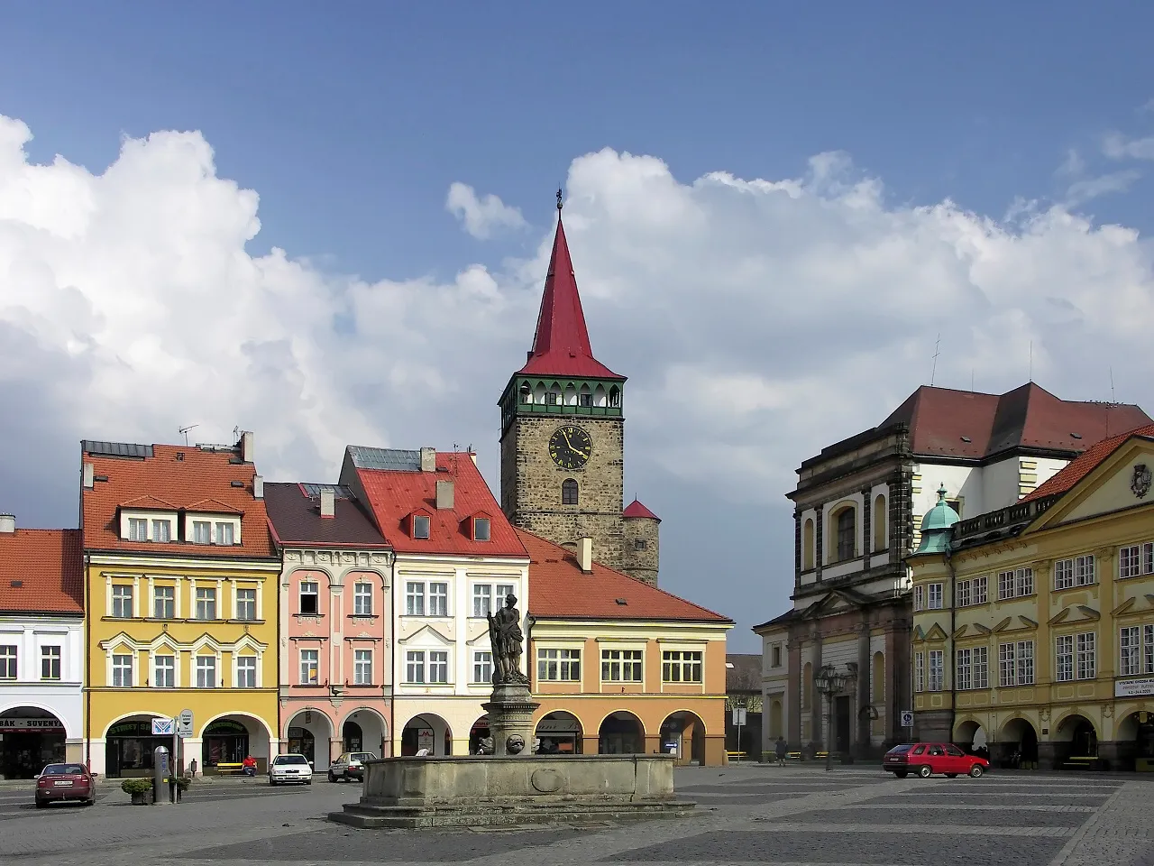 Pohled na obec Jičín, okres Jičín