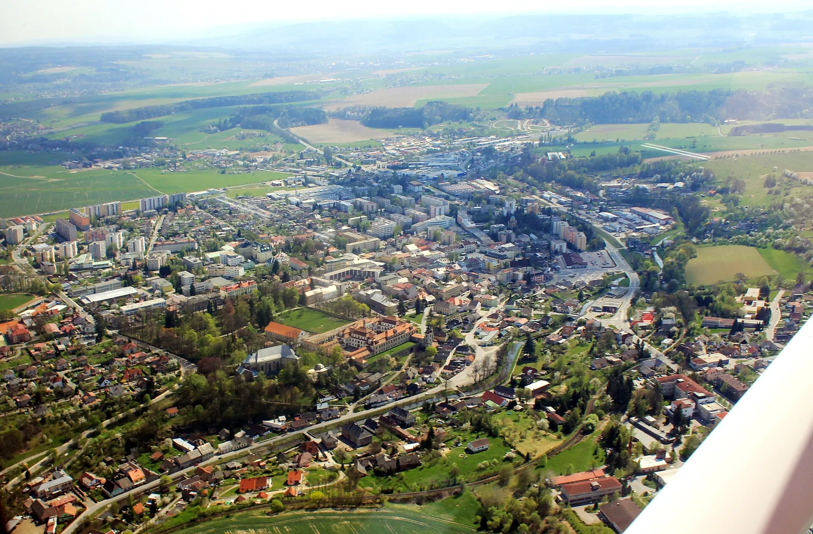 Pohled na obec Rychnov nad Kněžnou, okres Rychnov nad Kněžnou