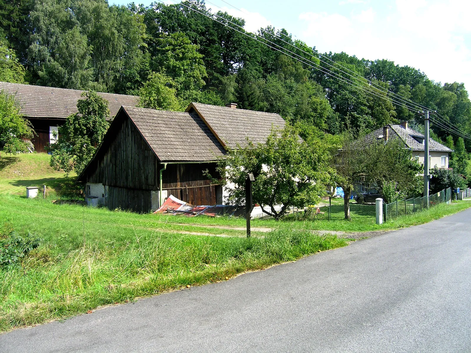 Pohled na obec Mírová pod Kozákovem, okres Semily