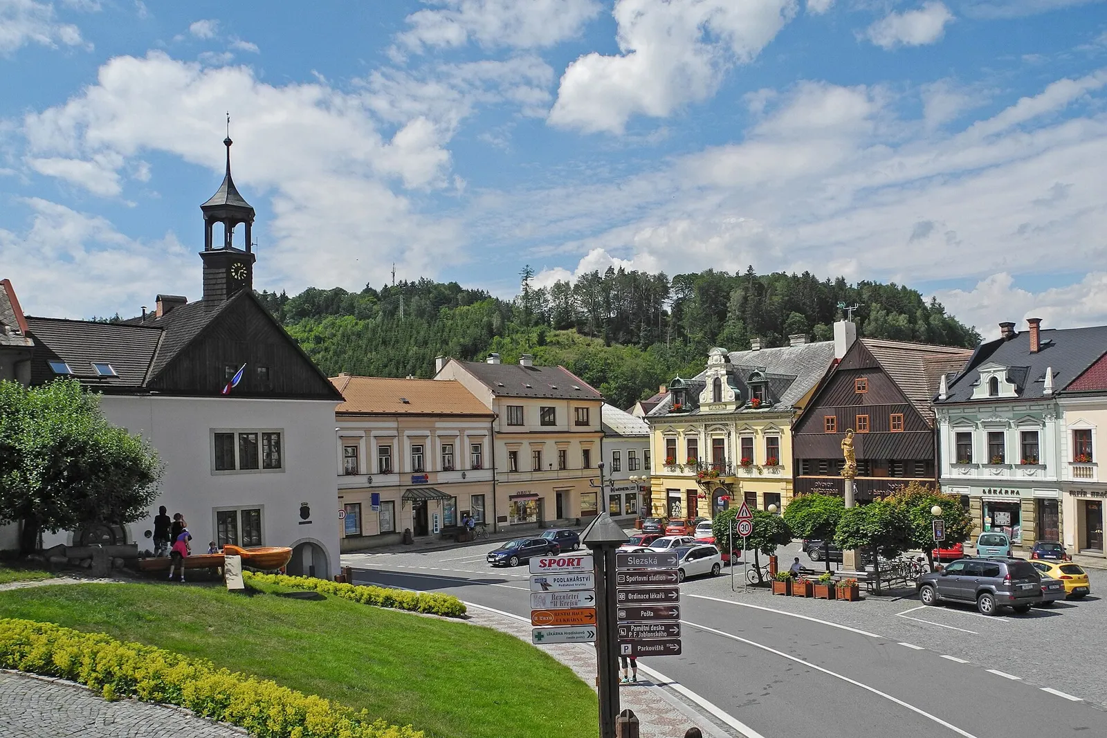 Pohled na obec Jablonné nad Orlicí, okres Ústí nad Orlicí