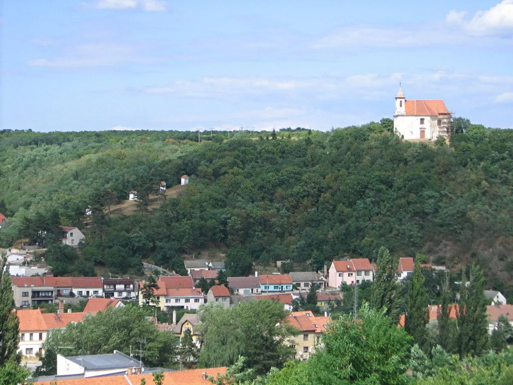 Pohled na obec Dolní Kounice, okres Brno-venkov