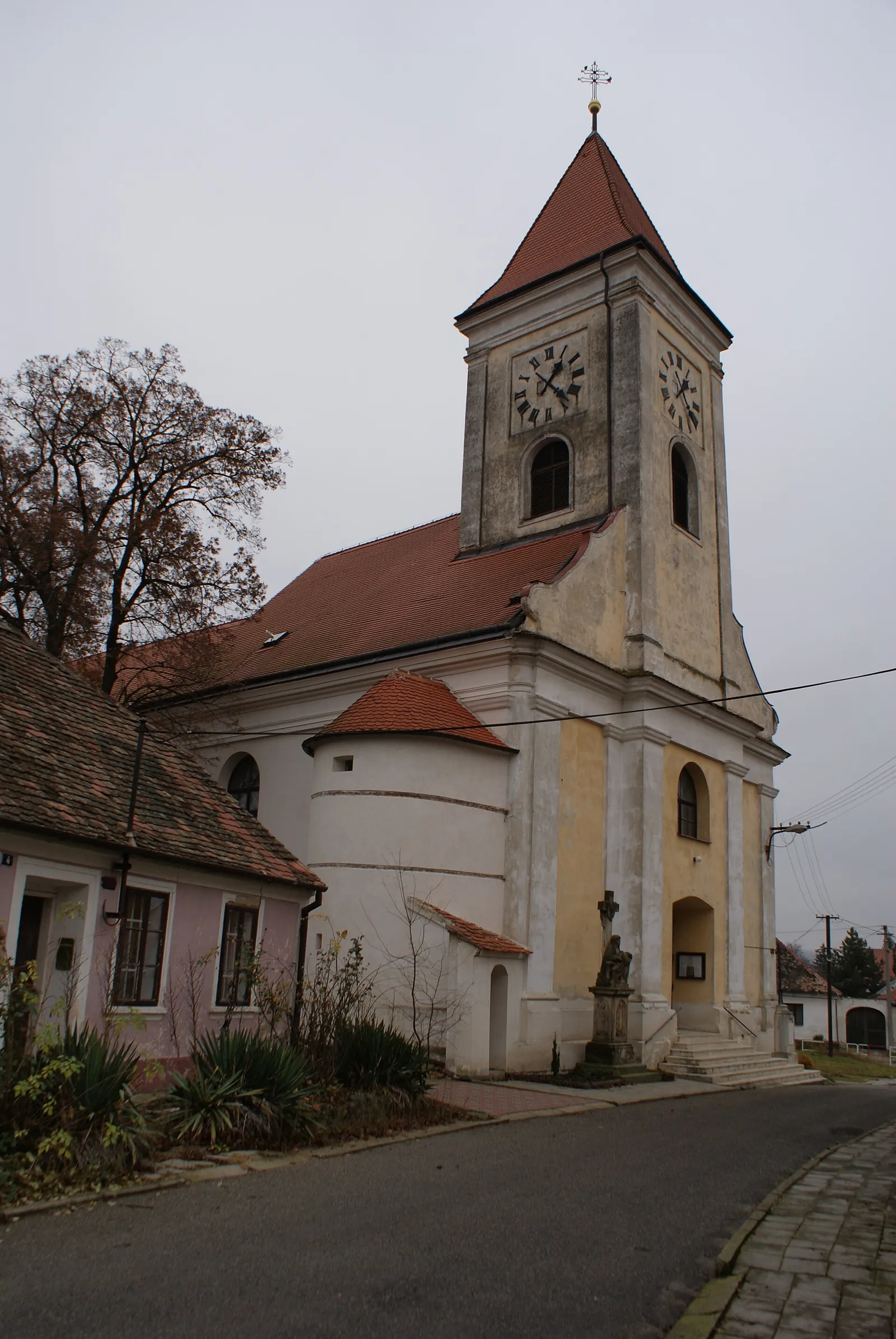 Pohled na obec Dolní Dunajovice, okres Břeclav