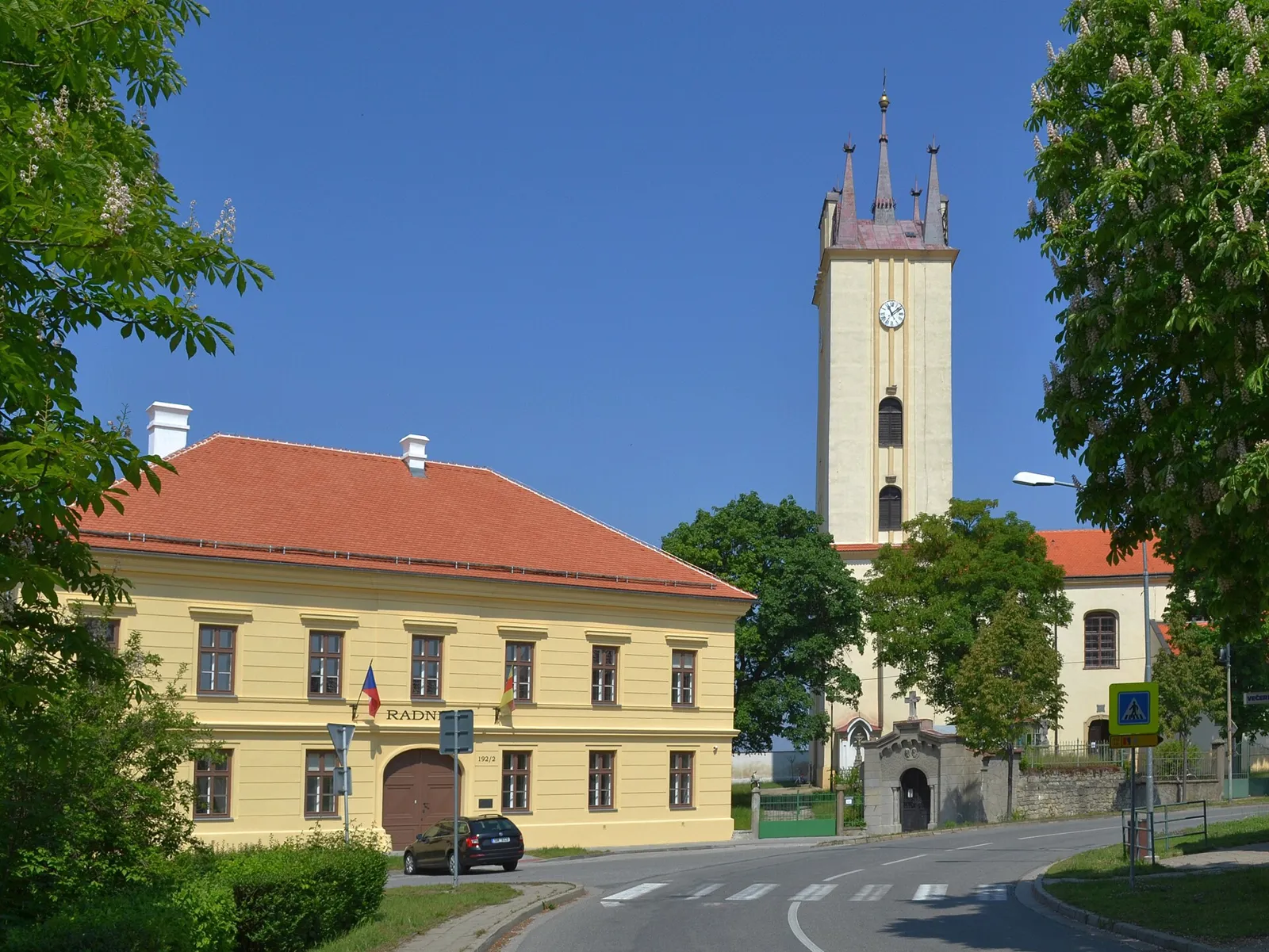 Pohled na obec Podivín, okres Břeclav