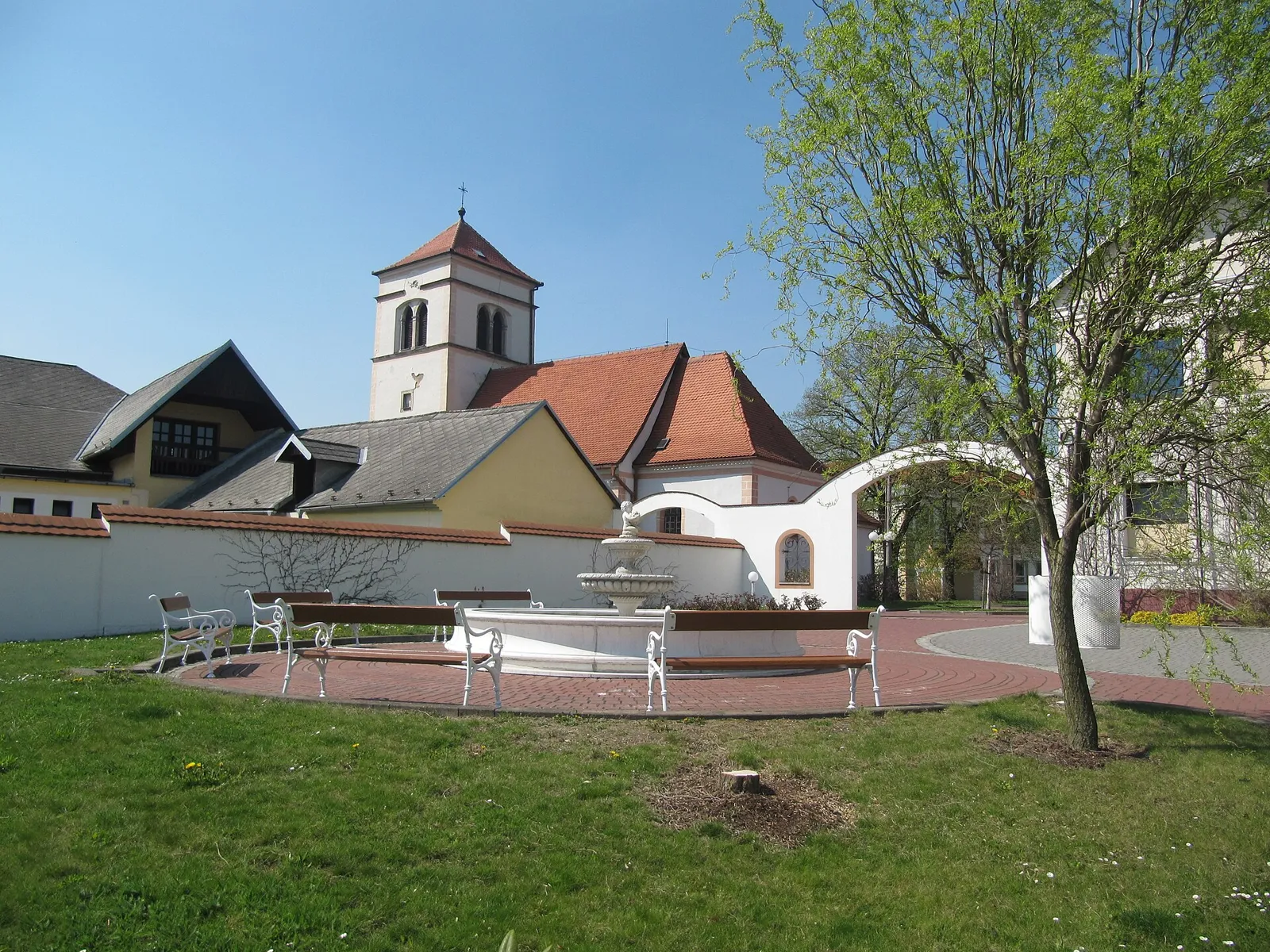 Pohled na obec Tlumačov, okres Zlín
