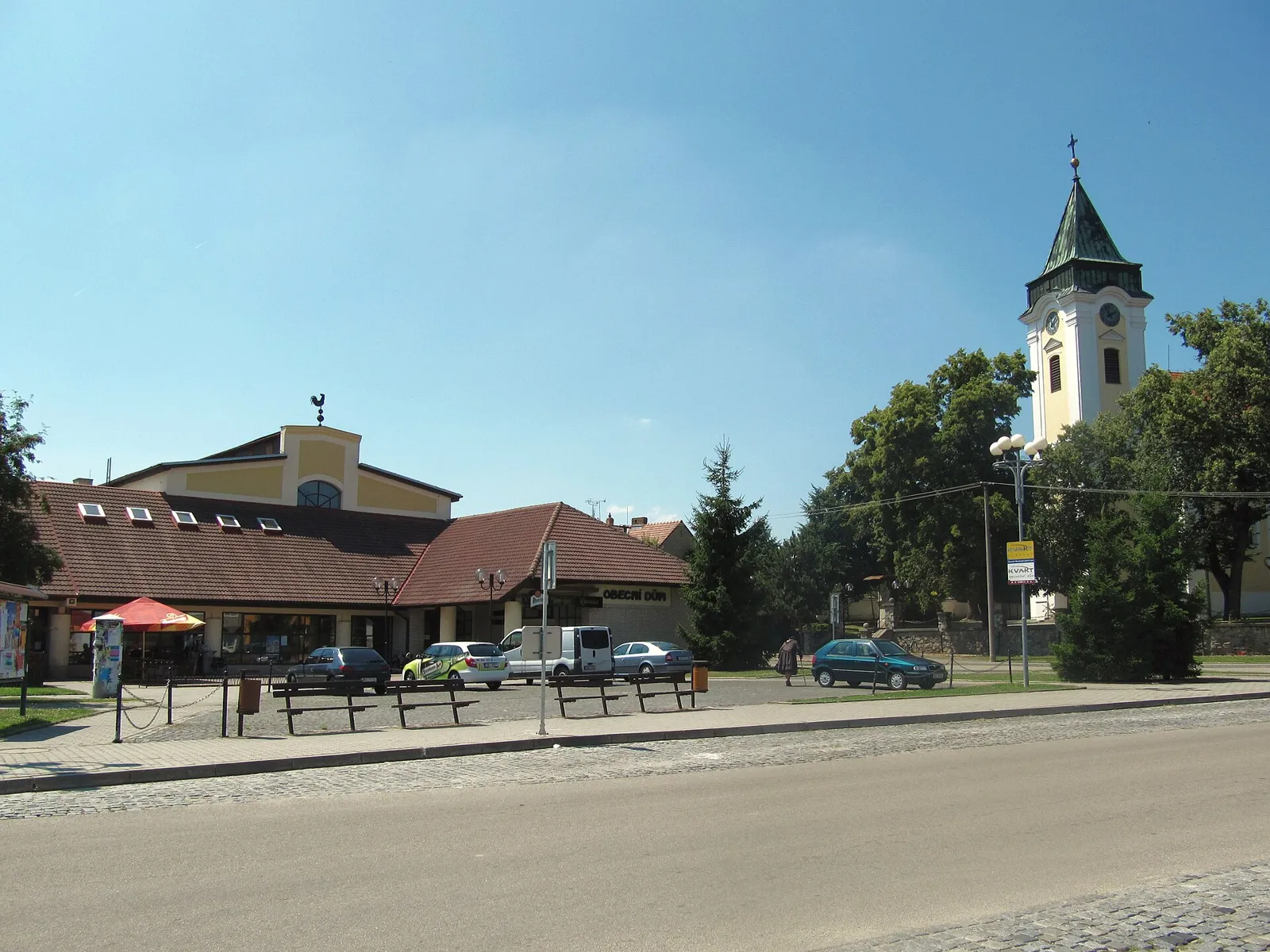 Pohled na obec Dolní Bojanovice, okres Hodonín