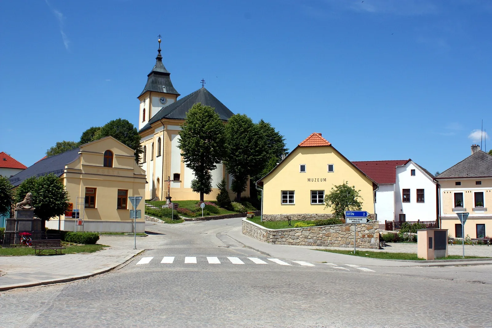 Pohled na obec Luka nad Jihlavou, okres Jihlava
