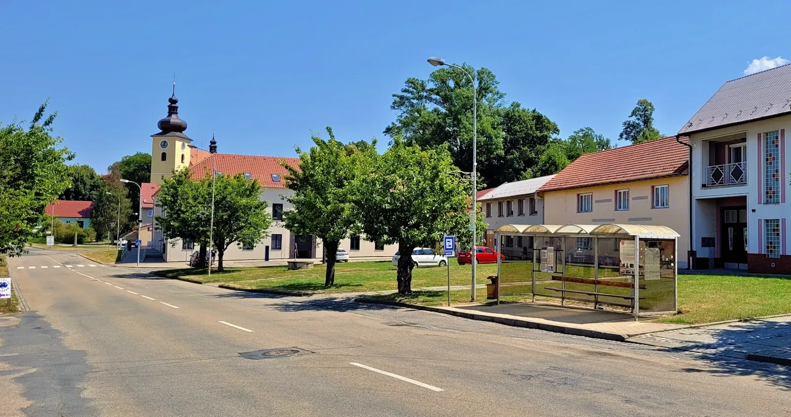 Pohled na obec Morkovice-Slížany, okres Kroměříž