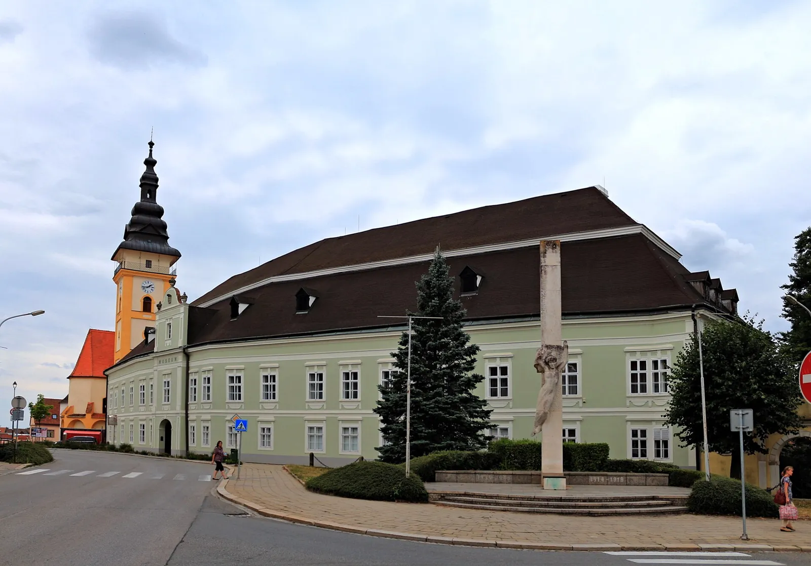 Pohled na obec Moravské Budějovice, okres Třebíč