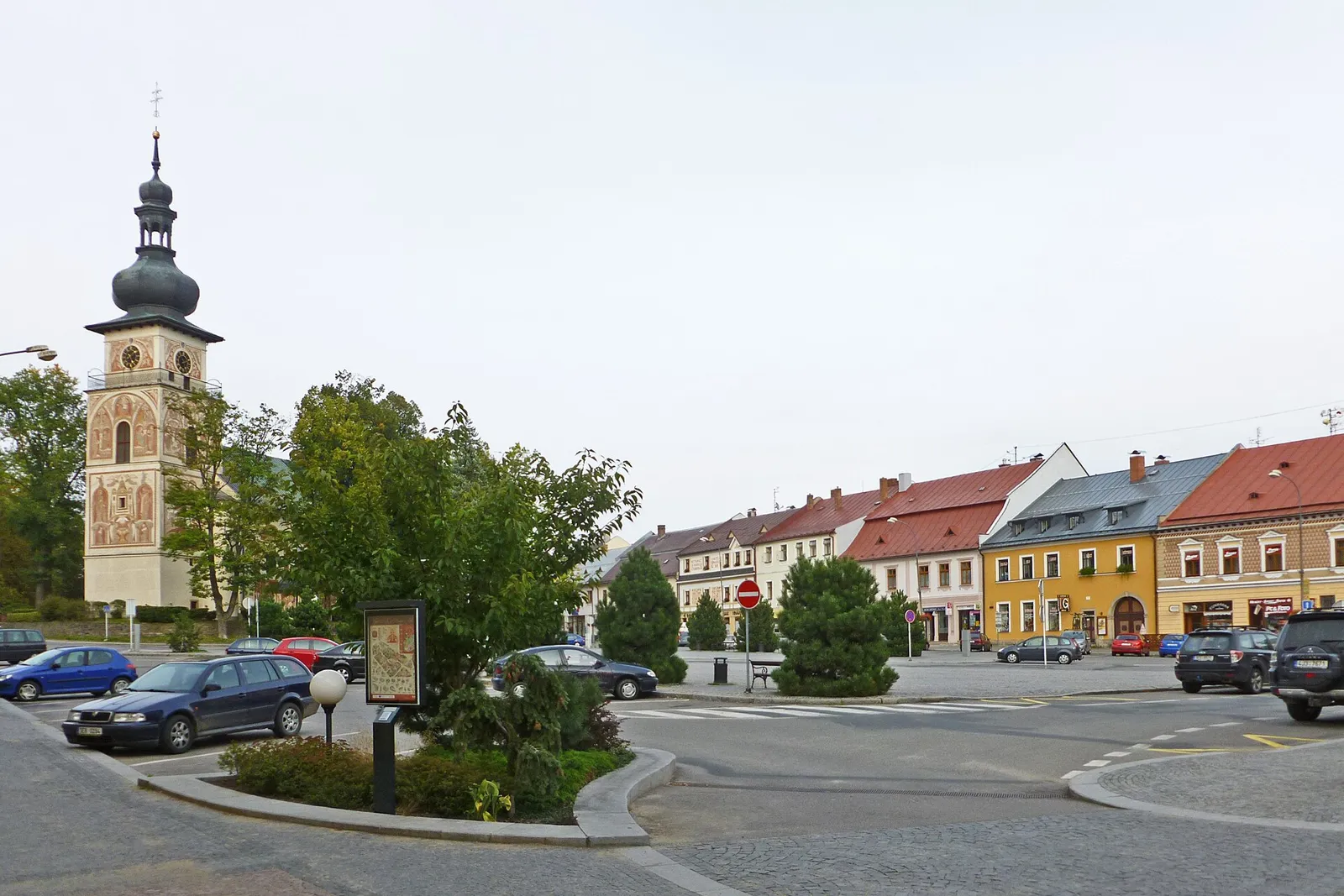 Pohled na obec Nové Město na Moravě, okres Žďár nad Sázavou